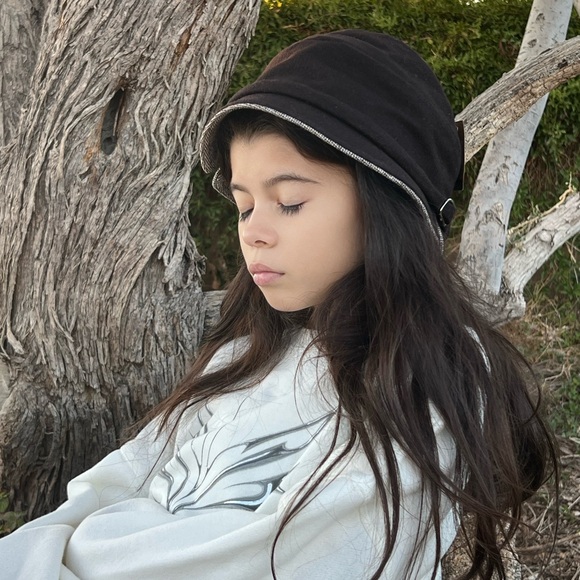 Wool Bucket Hat Brown color with Trim - Picture 4 of 11